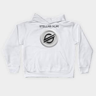 STELLER XLM 3d front view rendering cryptocurrency Kids Hoodie